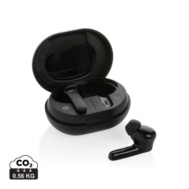 Logo trade promotional product photo of: RCS standard recycled plastic TWS earbuds