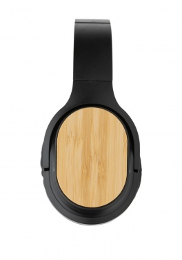 Logotrade promotional gift image of: RCS and bamboo Elite Foldable wireless headphone