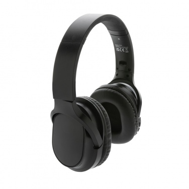 Logo trade promotional gift photo of: RCS recycled plastic Elite Foldable wireless headphone