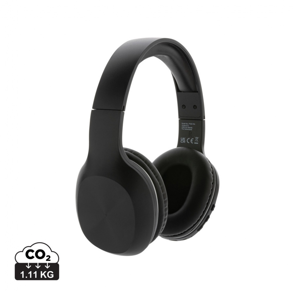 Logo trade promotional item photo of: RCS recycled plastic JAM wireless headphone