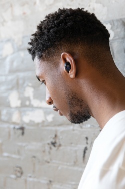 Logo trade promotional merchandise picture of: Urban Vitamin Palm Springs RCS rplastic ENC earbuds