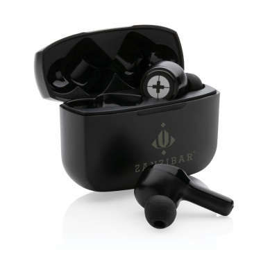 Logotrade promotional product picture of: RCS recycled plastic Swiss Peak ANC TWS earbuds
