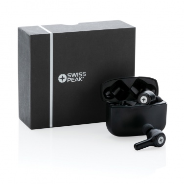 Logotrade corporate gift image of: RCS recycled plastic Swiss Peak ANC TWS earbuds