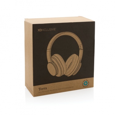 Logotrade business gift image of: Terra RCS recycled aluminium wireless headphone