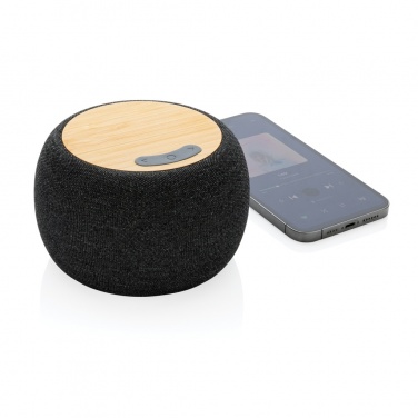 Logo trade advertising products image of: RCS Rplastic/PET and bamboo 5W speaker
