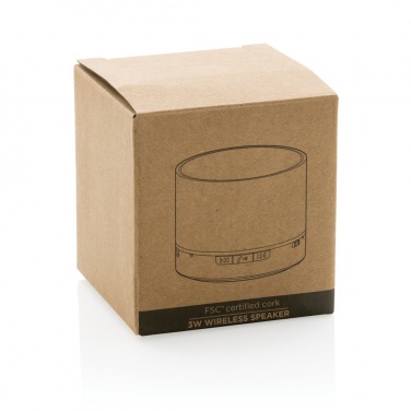 Logotrade promotional merchandise photo of: Cork 3W wireless speaker