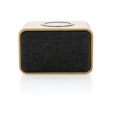 Logo trade promotional giveaways picture of: RCS Rplastic 3W speaker with bamboo 5W wireless