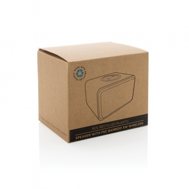 Logotrade business gifts photo of: RCS Rplastic 3W speaker with bamboo 5W wireless