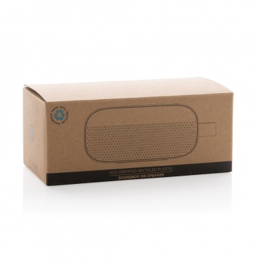 Logo trade promotional item photo of: RCS recycled plastic Soundbox 5W speaker