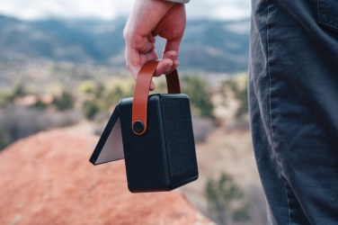 Logo trade promotional item photo of: Skywave RCS recycled plastic solar speaker 12W