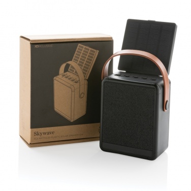 Logo trade promotional products picture of: Skywave RCS recycled plastic solar speaker 12W
