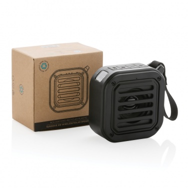 Logotrade promotional merchandise photo of: 3W RCS recycled plastic wireless sunwave solar speaker