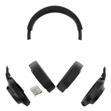 Logo trade promotional products picture of: Irvine RCS recycled and repairable ANC wireless headphone