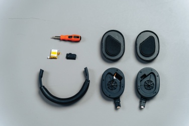 Logo trade promotional products image of: Irvine RCS recycled and repairable ANC wireless headphone