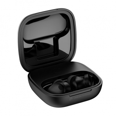 Logo trade corporate gifts image of: Lakewood RCS recycled and repairable wireless earbuds