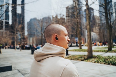Logo trade advertising products image of: Lakewood RCS recycled and repairable wireless earbuds