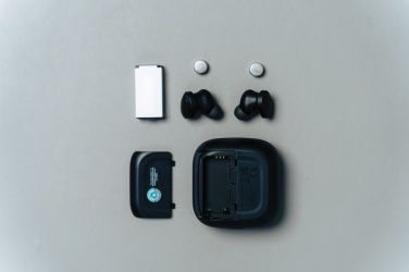 Logo trade promotional products image of: Lakewood RCS recycled and repairable wireless earbuds