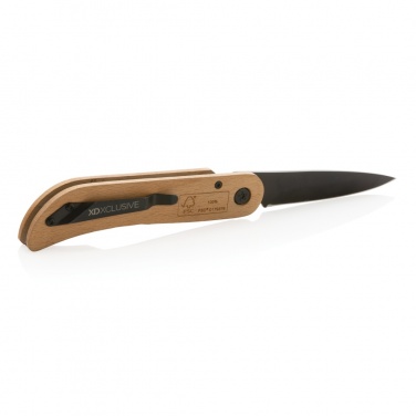 Logo trade promotional products image of: Nemus Luxury Wooden knife with lock