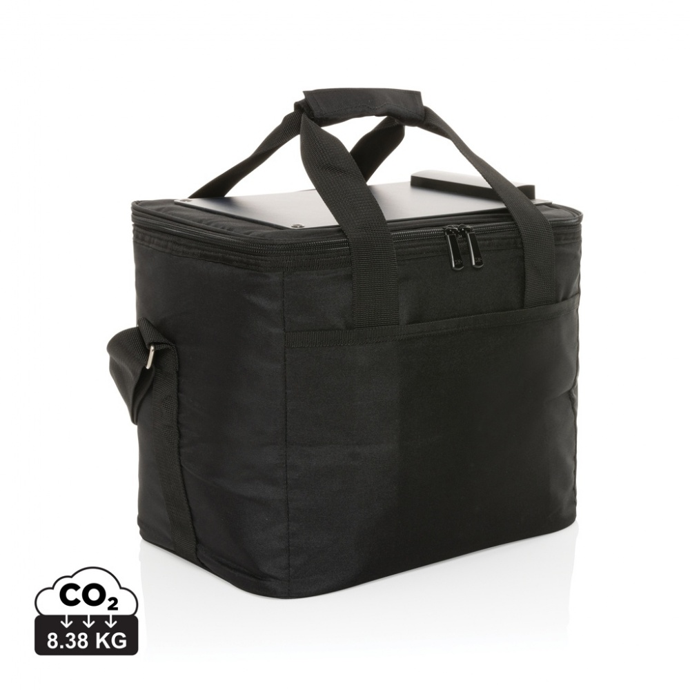 Logo trade promotional giveaways image of: Pedro AWARE™ RPET deluxe cooler bag with 5W solar panel