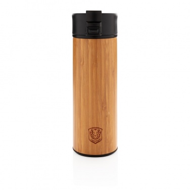 Logo trade promotional items image of: Bogota vacuum bamboo coffee mug