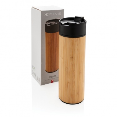 Logotrade promotional item picture of: Bogota vacuum bamboo coffee mug