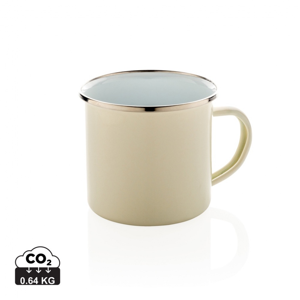 Logo trade business gifts image of: Vintage enamel mug