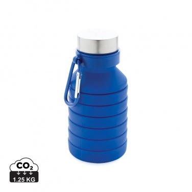 Logo trade promotional merchandise photo of: Leakproof collapsible silicone bottle with lid