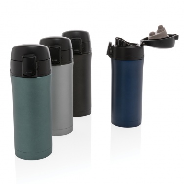 Logo trade promotional merchandise picture of: Metallic easy lock vacuum mug