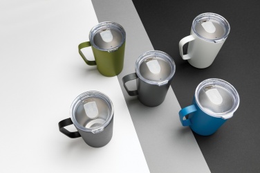 Logotrade promotional giveaways photo of: RCS Recycled stainless steel modern vacuum mug with lid