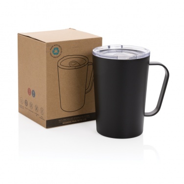 Logo trade promotional products picture of: RCS Recycled stainless steel modern vacuum mug with lid