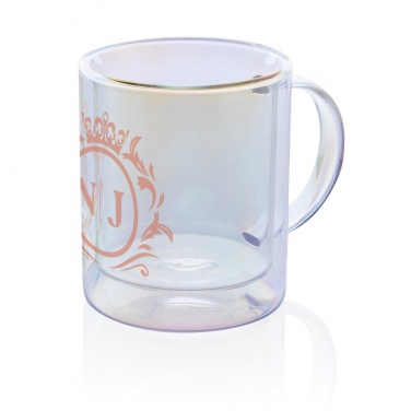 Logotrade business gift image of: Deluxe double wall electroplated glass mug