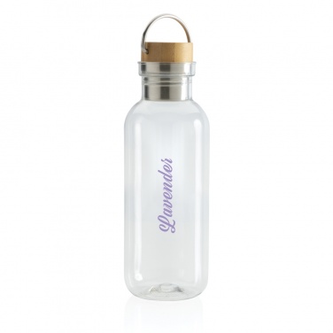 Logo trade business gift photo of: RCS RPET bottle with bamboo lid and handle
