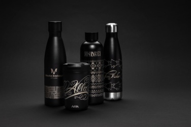 Logotrade promotional merchandise picture of: RCS Recycled stainless steel solid vacuum bottle