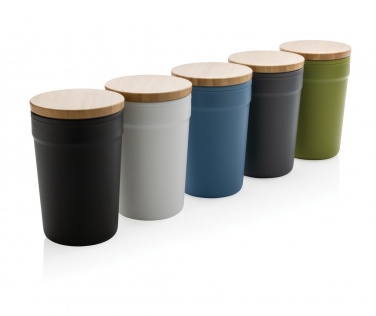 Logo trade promotional giveaway photo of: GRS certified recycled PP mug with bamboo lid