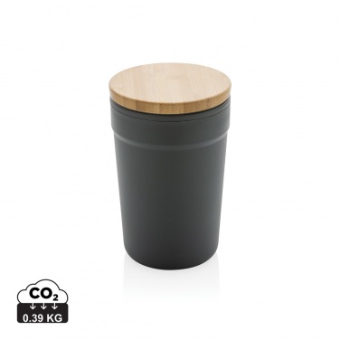 Logo trade promotional items image of: GRS certified recycled PP mug with bamboo lid