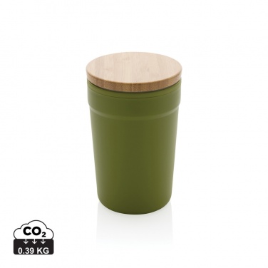Logo trade corporate gifts picture of: GRS certified recycled PP mug with bamboo lid