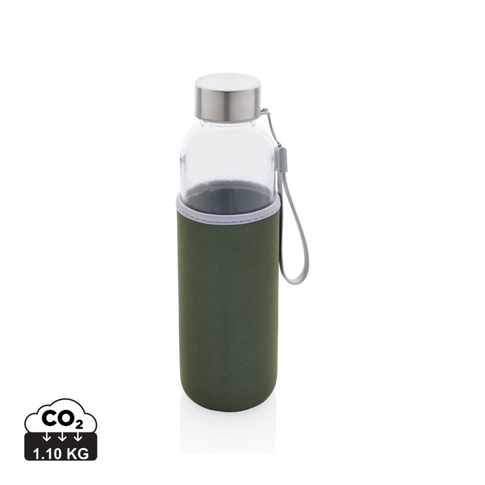 Logo trade promotional merchandise photo of: Glass bottle with neoprene sleeve