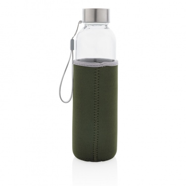 Logo trade corporate gifts image of: Glass bottle with neoprene sleeve