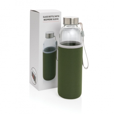 Logotrade advertising product image of: Glass bottle with neoprene sleeve