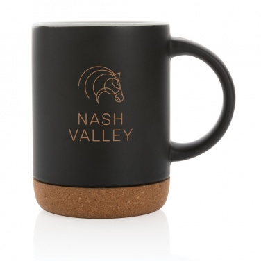 Logo trade corporate gifts image of: Ceramic mug with cork base 280ml