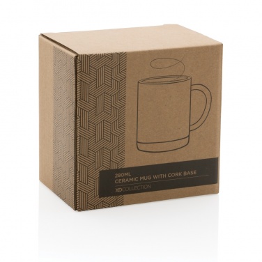 Logo trade promotional merchandise image of: Ceramic mug with cork base 280ml
