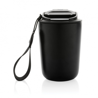 Logo trade promotional giveaway photo of: Cuppa RCS re-steel vacuum tumbler with lanyard