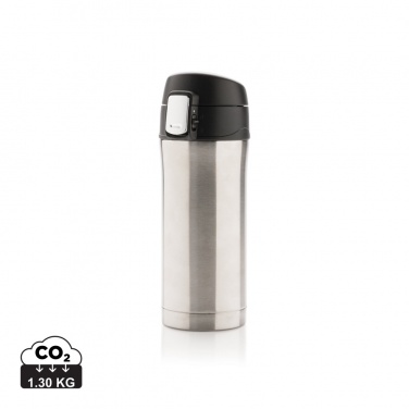 Logo trade business gifts image of: RCS Recycled stainless steel easy lock vacuum mug