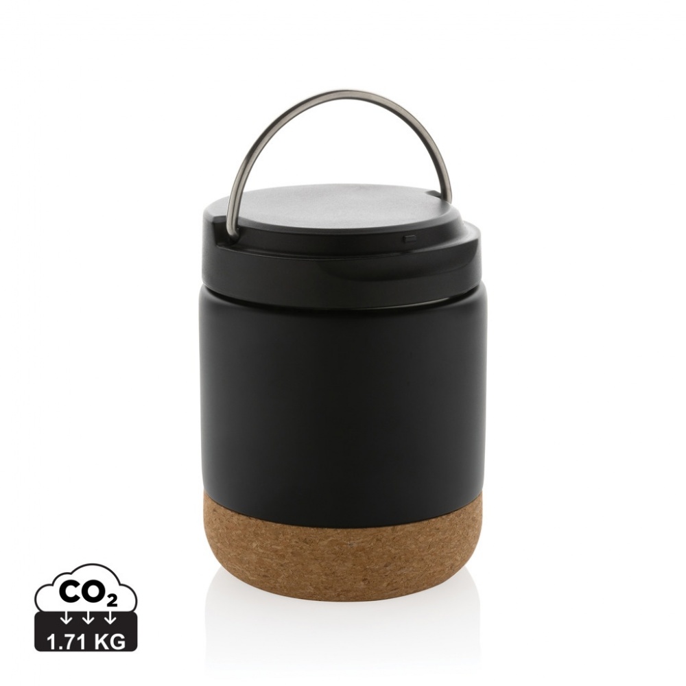 Logo trade promotional giveaways image of: Savory RCS certified recycled stainless steel foodflask