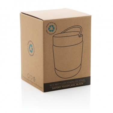 Logo trade promotional products image of: Savory RCS certified recycled stainless steel foodflask