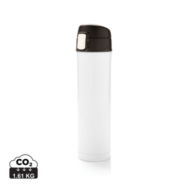 Logo trade corporate gifts image of: RCS Re-steel easy lock vacuum flask