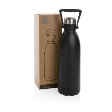 Logotrade promotional product image of: RCS Recycled stainless steel large vacuum bottle 1.5L