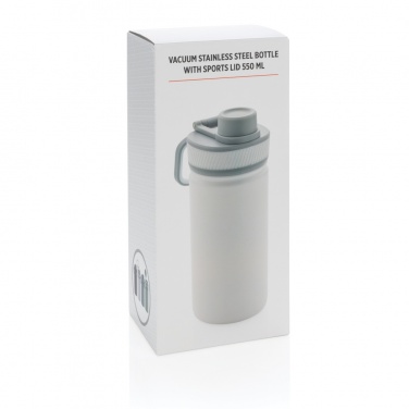Logotrade promotional gift image of: Vacuum stainless steel bottle with sports lid 550ml