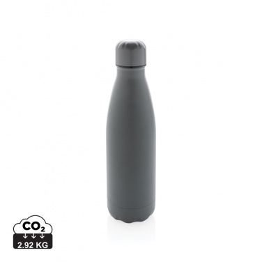 Logo trade promotional giveaways image of: Solid colour vacuum stainless steel bottle 500 ml