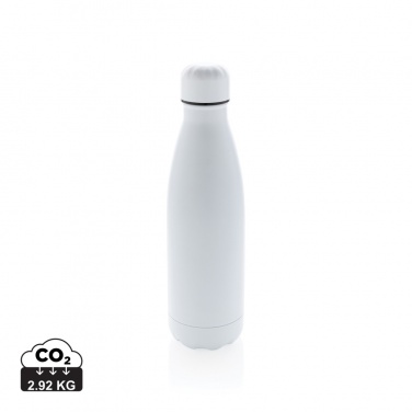 Logo trade promotional giveaways image of: Solid colour vacuum stainless steel bottle 500 ml